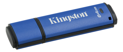 64 GB Kingston, USB 3.0, DataTraveler Vault Privacy 3.0, 256bit AES hårdvarukryptering