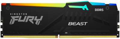 16 GB DDR5-5600 Kingston FURY Beast Black RGB CL36, AMD EXPO - Svart