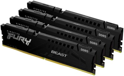 64 GB (4x16GB) DDR5-6000 Kingston FURY Beast Black CL40, XMP - Svart