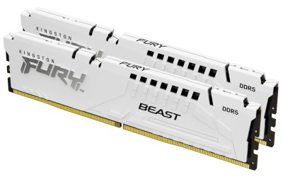 64 GB (2x32GB) DDR5-6400 Kingston FURY Beast White CL32, XMP - Vit#1