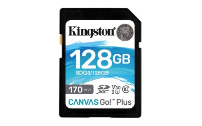 Secure Digital SDXC 128 GB Kingston Canvas Go! Plus, 170/90 MB/sek, Class 10, UHS-I U3, V30