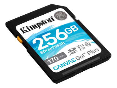 Secure Digital SDXC 256 GB Kingston Canvas Go! Plus, 170/90 MB/sek, Class 10, UHS-I U3, V30#1