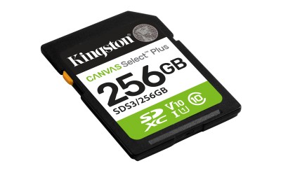 Secure Digital SDXC 256 GB Kingston Canvas Select Plus Gen3, 150 MB/sek läs, Class 10, A1, UHS-I U1#2