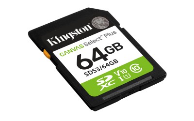 Secure Digital SDXC 64 GB Kingston Canvas Select Plus Gen3, 100 MB/sek läs, Class 10, A1, UHS-I U1#2