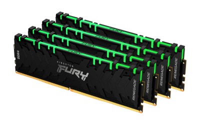 128 GB (4x32GB) DDR4-3600 Kingston FURY Renegade RGB CL18 - Svart#1