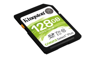 Secure Digital SDXC 128 GB Kingston Canvas Select Plus, 100/85 MB/sek, Class 10, UHS-I U1