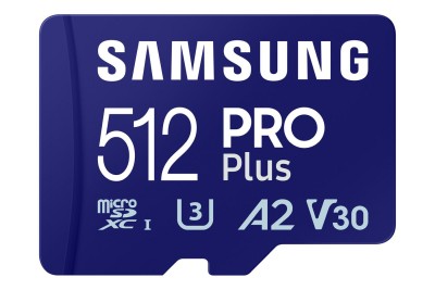 Micro Secure Digital SDXC 512 GB Samsung PRO Plus, 180/130 MB/sek, UHS-I U3 Class10 A2 V30