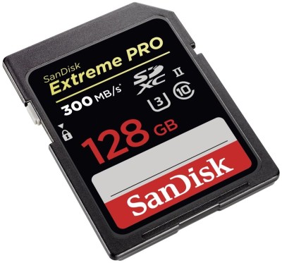 Secure Digital SDXC 128 GB Sandisk Extreme Pro, 300/260 MB/sek, Class 10, UHS-II U3