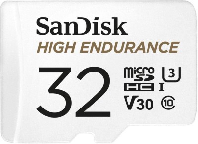 Micro Secure Digital SDHC 32 GB Sandisk High Endurance, 100/40 MB/sek, UHS-I U3 Class10 V30, inkl. SD-adapter