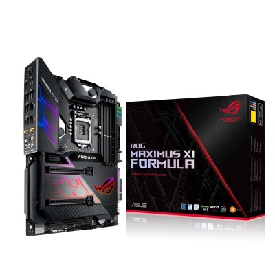 Asus ROG Maximus XI Formula, Intel LGA1151, Z390, PCI Express, ATX, DDR4, M.2 + SATA3, HDMI, USB-C/USB 3.1, 7.1 audio, GigaLAN, WiFi, Aura Sync#1