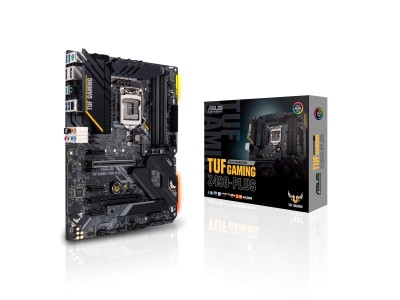 Asus TUF Gaming Z490-Plus, Intel LGA1200, Z490, 2xPCI Express, CrossFireX, ATX, 4xDDR4, 2xM.2 + SATA3 RAID, HDMI/DP, USB-C, 7.1 audio, GigaLAN, Aura Sync#1