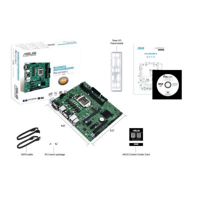 Asus PRO H510M-C/CSM, Intel LGA1200, H410, PCI Express, MicroATX, 2xDDR4, M.2 + SATA3, VGA/DVI/HDMI/DP, USB 3.2, 7.1 audio, COM-port, GigaLAN#4