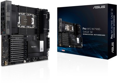 Asus PRO WS W790E-SAGE SE, Intel 4677, ATX, 7xPCIe 5.0, 8xDDR5, 3xM.2 + 2xSlimSAS + SATA3 RAID, VGA, USB-C, 2x10Gbe LAN+GigaLAN#2