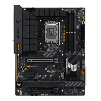 Asus TUF GAMING H770-PRO WIFI, Intel LGA1700, 2xPCI Express, ATX, 4xDDR5, 4xM.2 + SATA3 RAID, HDMI/DP, USB-C, 2.5Gbe LAN, WiFi 6, Bluetooth 5.2, Aura Sync RGB