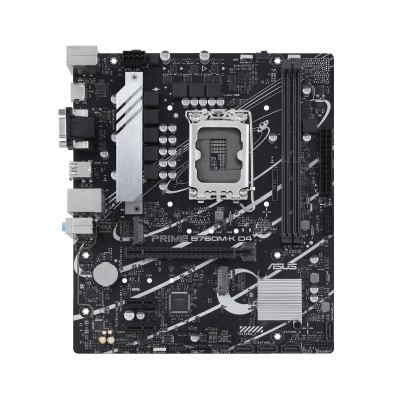 Asus Prime B760M-K D4, Intel LGA1700, PCI Express, MicroATX, 2xDDR4, M.2 + SATA3 RAID, VGA/HDMI, USB 3.2, 2.5Gbe LAN#2