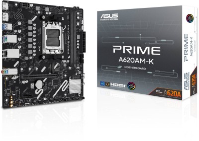 Asus PRIME A620AM-K, AMD AM5, MicroATX, 2xDDR5, PCI Express, M.2 + SATA3 RAID, HDMI/DP, USB 3.2, GigaLAN, Aura Sync RGB