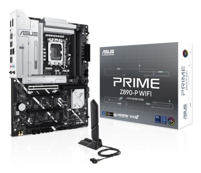 Asus PRIME Z890-P WIFI, Intel LGA1851, ATX, 4xPCI Express, 4xDDR5, 4xM.2 + SATA3 RAID, HDMI/DP, USB-C, 2.5Gbe LAN, WiFi 7, Bluetooth 5.4, Aura Sync RGB#2