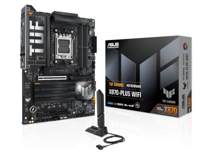 Asus TUF Gaming X870-PLUS WIFI, AMD Socket AM5, ATX, 4xDDR5, 3xPCI Express, 4xM.2 + SATA3 RAID, HDMI/2xUSB4, 2.5GbE LAN, WiFi 7, Bluetooth 5.4, Aura Sync RGB