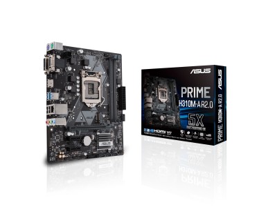Asus PRIME H310M-A R2.0, Intel LGA1151, H310, PCI Express, MicroATX, 2xDDR4, M.2 + SATA3, VGA/DVI/HDMI, USB 3.2, 7.1 audio, GigaLAN