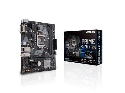 Asus PRIME H310M-K R2.0, Intel LGA1151, H310, PCI Express, MicroATX, 2xDDR4, SATA3, VGA/DVI, USB 3.1, 7.1 audio, GigaLAN