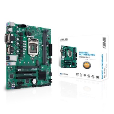 Asus PRO B460M-C/CSM, Intel LGA1200, B460, PCI Express, MicroATX, 4xDDR4, 2xM.2 + SATA3 RAID, VGA/HDMI/DP, USB 3.2, 7.1 audio, GigaLAN