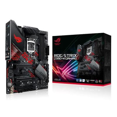 Asus ROG STRIX Z390-H Gaming, Intel LGA1151, Z390, 2xPCI Express, SLI/CrossFireX, ATX, DDR4, 2xM.2 + SATA3 RAID, DVI/HDMI/DP, USB 3.1, SupremeFX 7.1 audio, GigaLAN#1