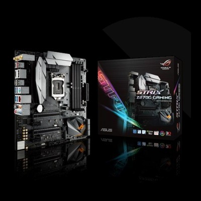 Asus ROG Strix Z270G Gaming, Intel LGA1151, Z270, 2xPCI Express, SLI/CrossFireX, MicroATX, DDR4, 2xM.2 + SATA3 RAID, HDMI/DP, USB-C, SupremeFX 7.1 audio, GigaLAN, Aura Sync RGB LED