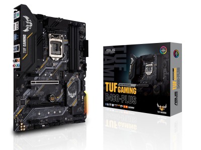 Asus TUF B460-PLUS GAMING, Intel LGA1200, B460, 2xPCI Express, CrossFireX, ATX, 4xDDR4, 2xM.2 + SATA3, HDMI/DP, USB 3.2, 7.1 audio, GigaLAN, Aura Sync RGB#1