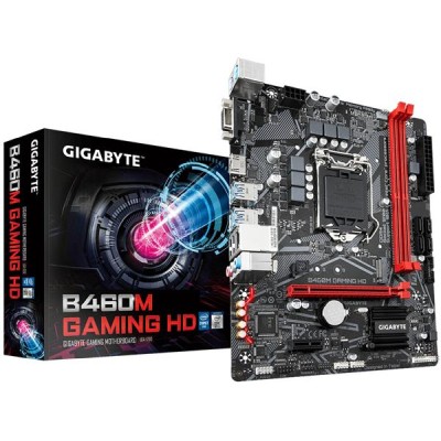 Gigabyte B460M GAMING HD, Intel LGA1200, B460, PCI Express, MicroATX, 2xDDR4, M.2 + SATA3, VGA/HDMI, USB 3.2, 7.1 audio, GigaLAN