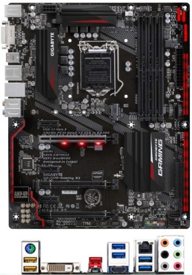 Gigabyte Z270-Gaming K3, Intel LGA1151, Z270, 3xPCI Express, CrossFire, ATX, DDR4, SATA Express + M.2 + SATA3 RAID, HDMI/DVI, USB 3.1/USB-C, 7.1 audio, GigaLAN Killer E2500, LED