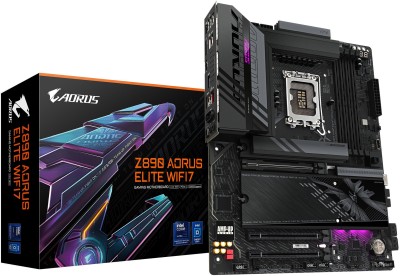 Gigabyte Z890 AORUS ELITE WIFI7, Intel LGA1851, ATX, 3xPCI Express, 4xDDR5, 4xM.2 + SATA3 RAID, DP/TB4/USB-C, 2.5GbE LAN, WiFi 7, Bluetooth 5.4, RGB Fusion