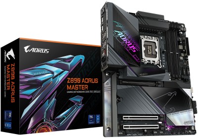 Gigabyte Z890 AORUS MASTER, Intel LGA1851, ATX, 3xPCI Express, 4xDDR5, 5xM.2 + SATA3 RAID, TB4/USB-C, 10GbE LAN, WiFi 7, Bluetooth 5.4, RGB Fusion