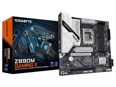 Gigabyte Z890M GAMING X, Intel LGA1851, MicroATX, 2xPCI Express, 4xDDR5, 3xM.2 + SATA3 RAID, HDMI/2xDP, USB-C, 2.5Gbe LAN, RGB Fusion