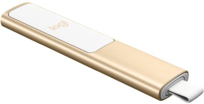 Logitech Spotlight Presentation Remote, Bluetooth, 30 meters räckvidd, markera/förstora/spela video - Guld