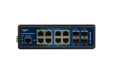 ALLNET ALL-SGI8112PMJ, 8xPoE GbE, 4xSFP, fläktlös, DIN-skena, 240W PoE, Smart Layer2+#3