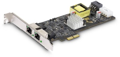 Startech 2.5Gbps NBASE-T PoE Network Card, Intel I225-V, PCIe 2.0 x2, 2-Port 2.5GbE, 2x25W PoE+