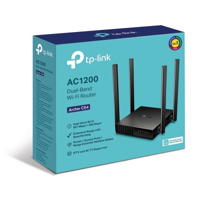 Trådlös router TP-Link Archer C54 Dual Band Wireless AC1200 med 4-port Gigabit switch#3