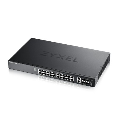 Zyxel XGS2220-30, 24-Port Gigabit RJ45, 2x10Gbe RJ45, 4x10Gbe SFP+, Layer 3, 1 år Nebula Pro