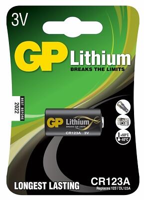 Batteri GP Lithium CR123A, 3V, 1-pack