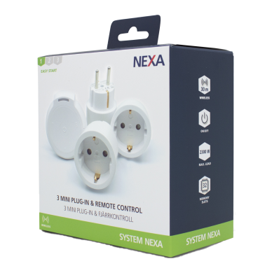 Nexa SET 3xMini Plug-In med fjärrkontroll, MYCR-2300#2