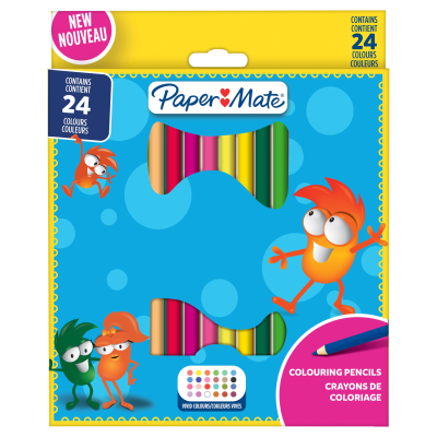 Ritpennor Paper Mate Coloring Wood Case, 24 färger#1