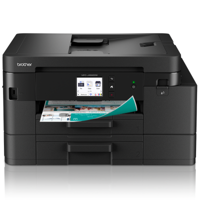 Brother MFC-J4550DW, skrivare + scanner + kopiator + fax, 20/19 ipm ISO, 1200x2400 dpi scanner, duplex, ADM, AirPrint, USB/LAN/WiFi/NFC, dubbla pappersfack
