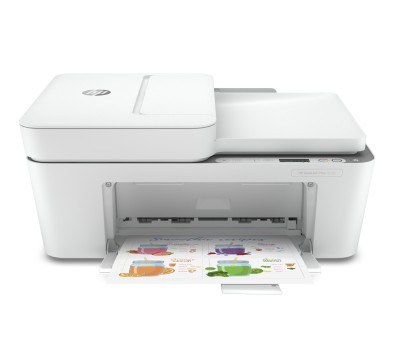 HP Deskjet Plus 4120, skrivare + scanner + kopiator + fax, 8,5/5,5 ppm ISO, 1200 dpi scanner, AirPrint, USB/WiFi