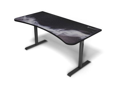 Arozzi Arena Gaming Desk Gunmetal Galaxy, höjdjusterbart, heltäckande musmatta med bild