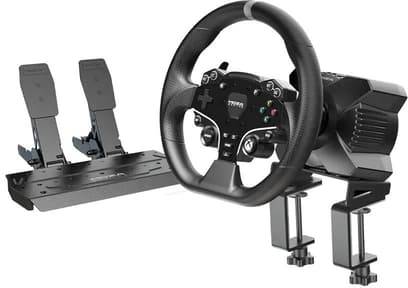 MOZA Racing R3 Simulator Bundle (R3 Base, ES Wheel, SR-P Lite Two Pedals, table clamp)