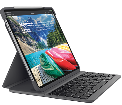 Logitech Slim Folio Pro för iPad Pro 12,9-tum (gen 3), Bluetooth, nordiskt - Graphite#1