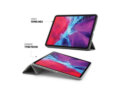 Pipetto iPad Pro 12,9-tum (2020) TPU Origami-fodral - Mörkgrå#3