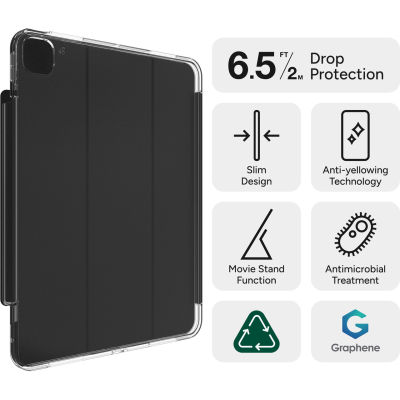 Fodral Zagg Crystal Palace Folio till iPad Air 13-tum M2, ultraslim - Svart#3