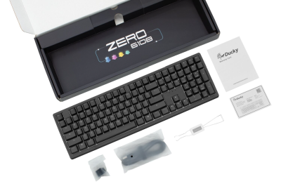 Ducky Zero 6108 Classic Fullsize Wireless (Tri-mode) RGB, Cherry MX2A Brown - Svart#3