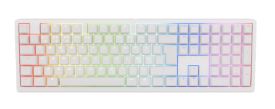 Ducky Zero 6108 White Fullsize Wireless (Tri-mode) RGB, Cherry MX2A Speed Silver - Vit#1